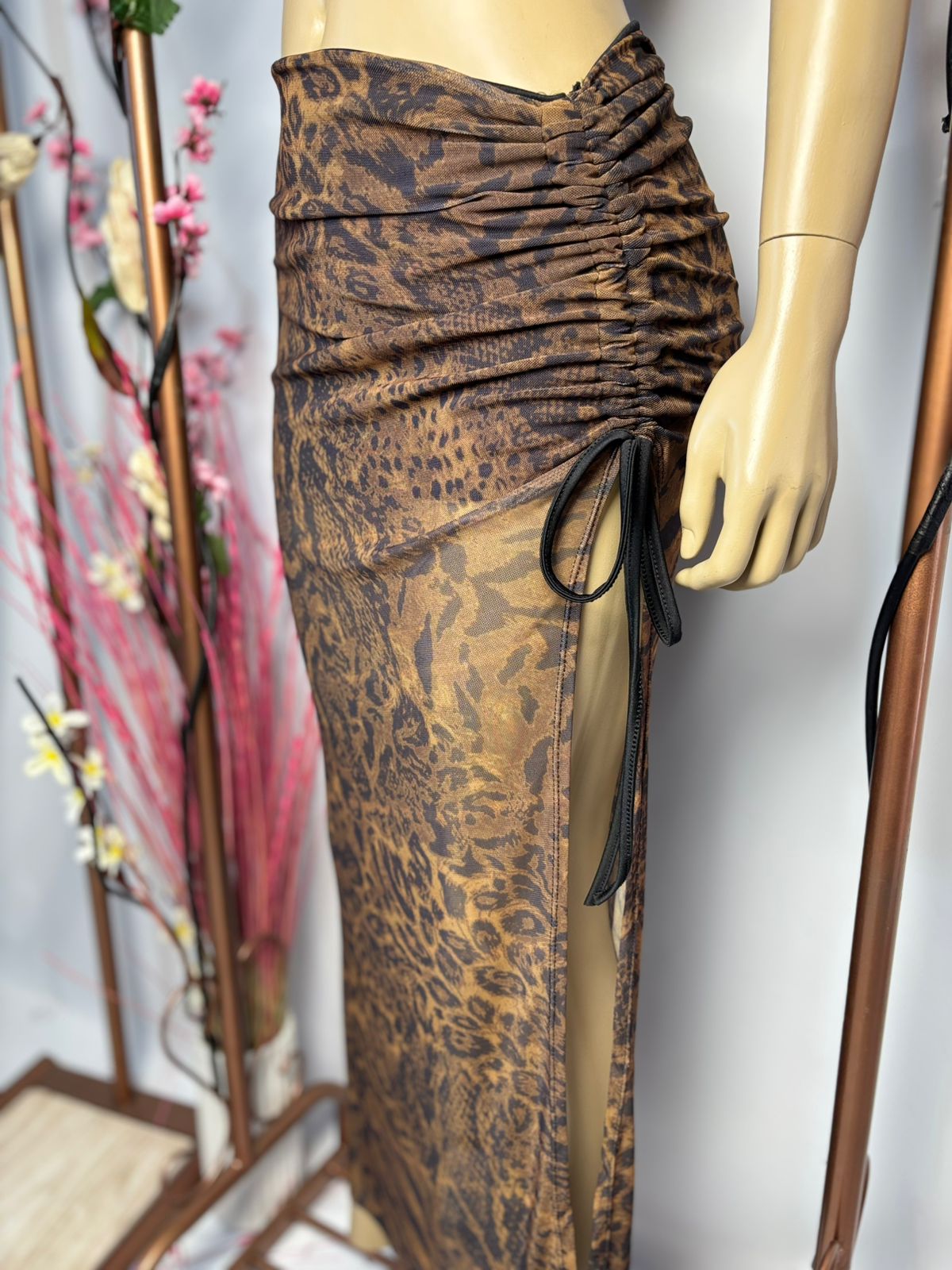 POLLERA LARGA ANIMAL PRINT